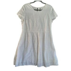 Old navy white mid length dress